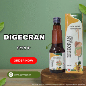 Digecran Syrup (Each 5ml Contains: Fungal Diastase (1:1200) 50mg & Pepsin (1:3000) 10mg Syrup