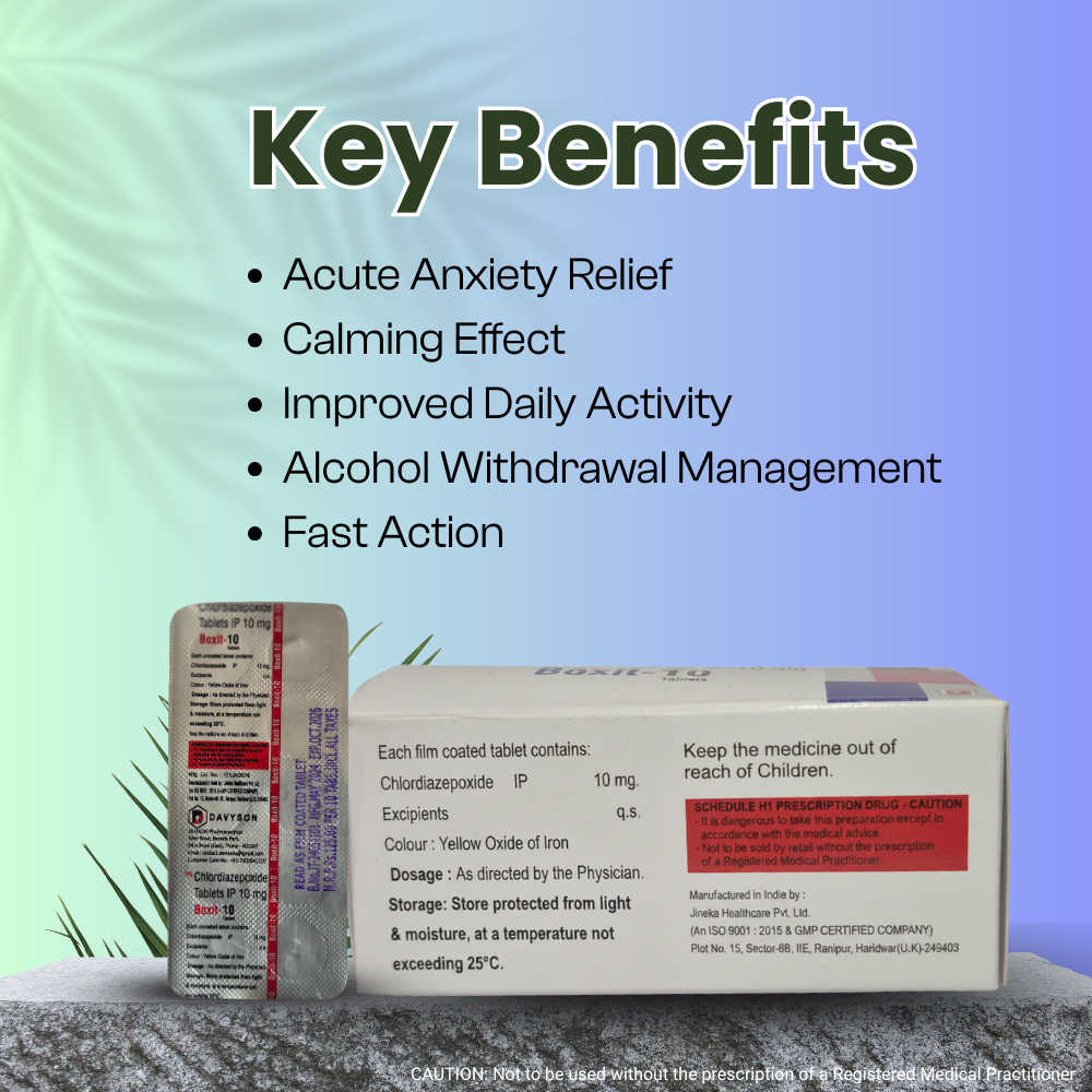 Boxit-10 Tablet (Chlordiazepoxide Tablets IP 10mg) - Image 2