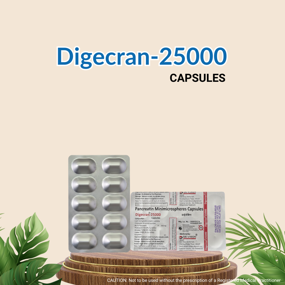 Digecran-25000 Capsules (Pancreatin Minimicrospheres Capsules) - Image 4
